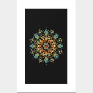 Dogmaste - Pretty Dog Pawprint Mandala Posters and Art